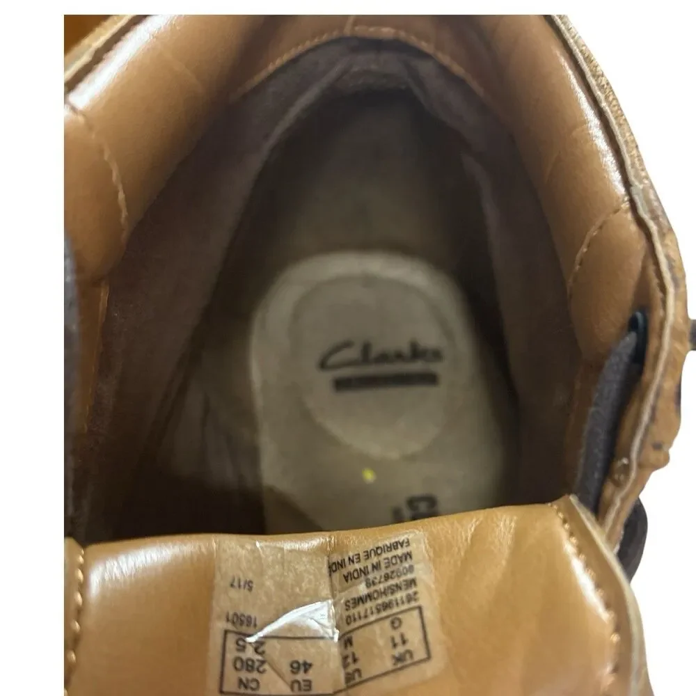 Clarks Men’s Brown Suede Cap Toe Chukka Ankle Boots Lace Up Size 12 M Casual
